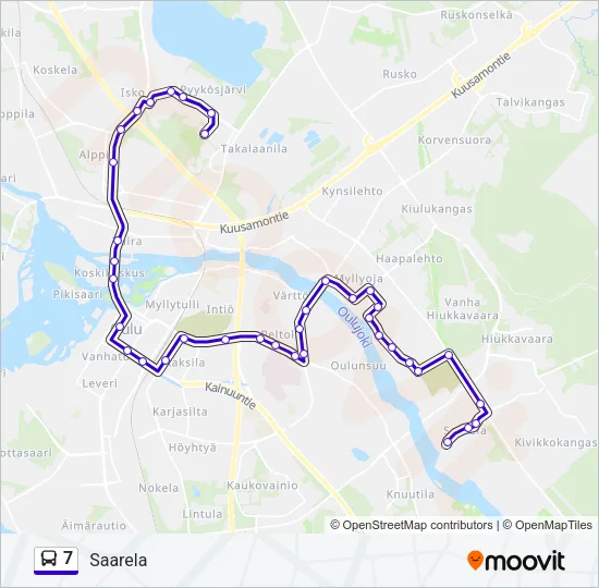 7 Bus Line Map