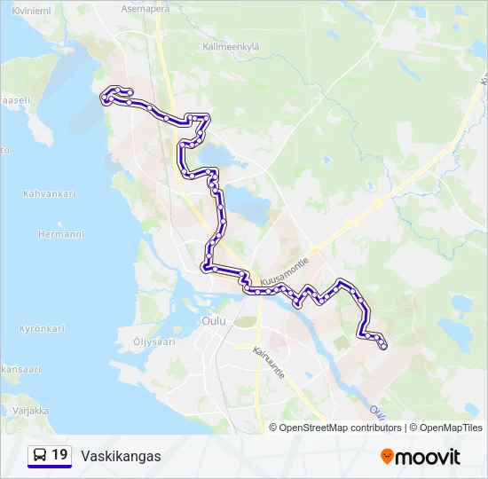 19 Bus Line Map