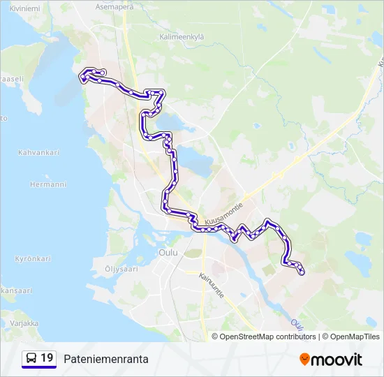 19 Bus Line Map