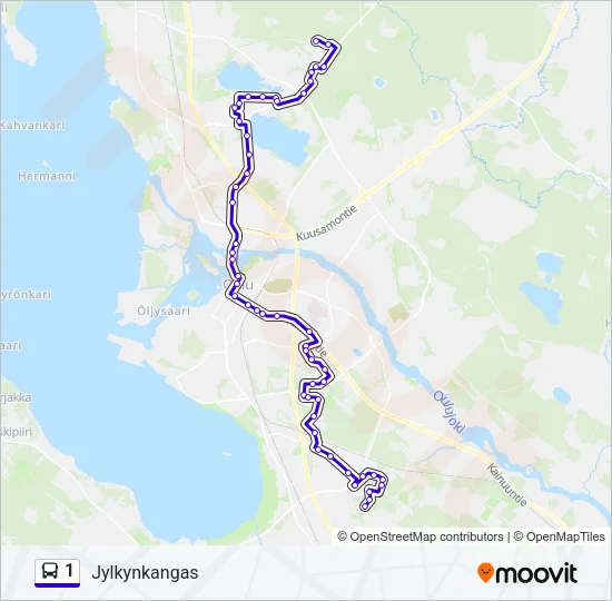 1 Bus Line Map