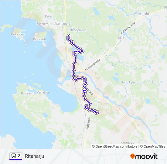 2 Bus Line Map