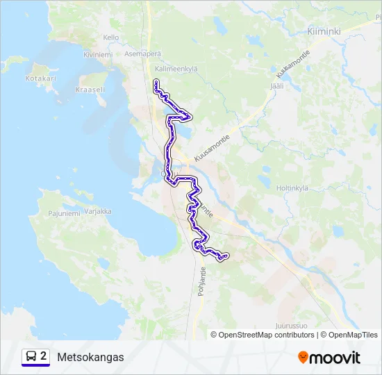 2 Bus Line Map