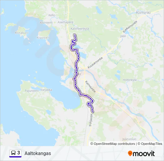 3 Bus Line Map