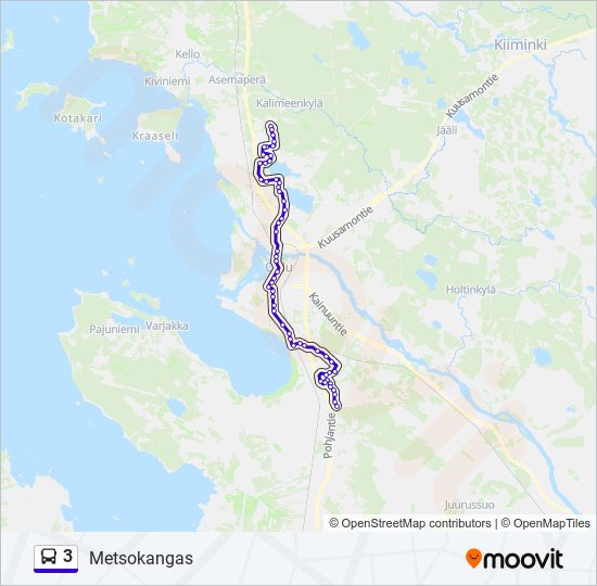 3 bus Line Map