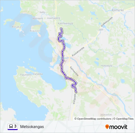 3 Bus Line Map