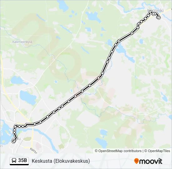 35B Bus Line Map