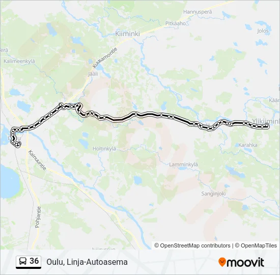 36 Bus Line Map