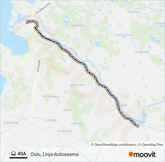 40A Bus Line Map