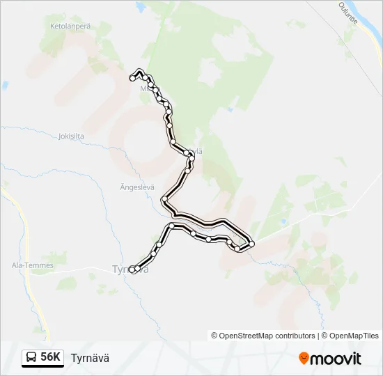 56K Bus Line Map