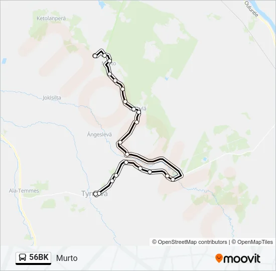 56BK Bus Line Map