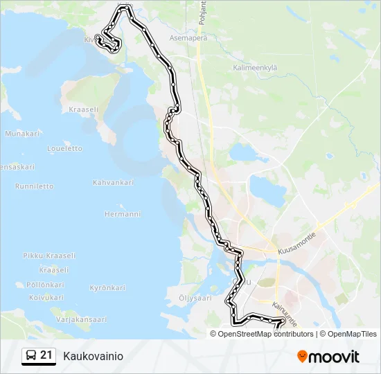 21 Bus Line Map