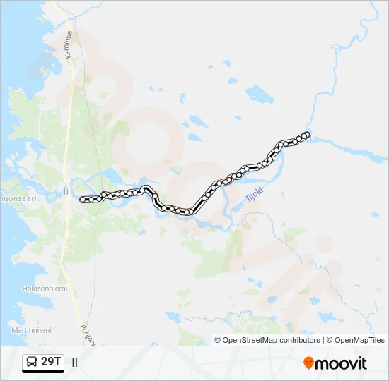 29T Bus Line Map