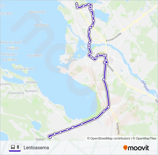 8 Bus Line Map