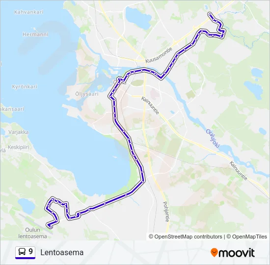 9 Bus Line Map