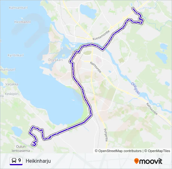 9 Bus Line Map