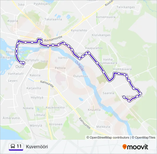 11 Bus Line Map