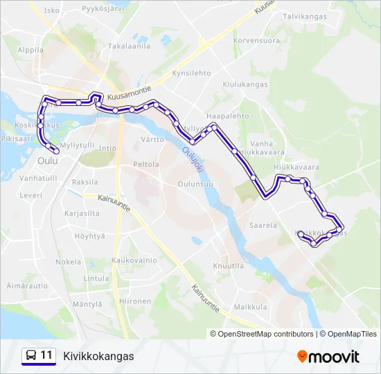 11 Bus Line Map
