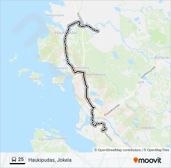 25 Bus Line Map