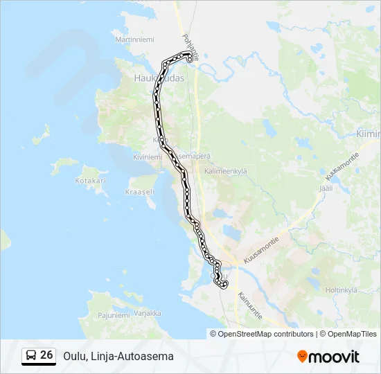 26 Bus Line Map
