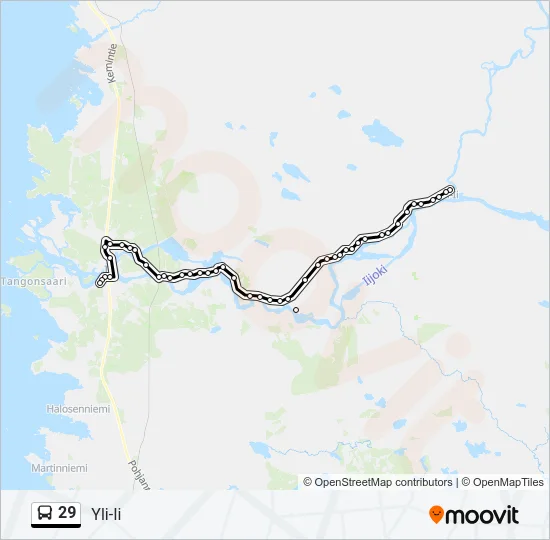 29 Bus Line Map