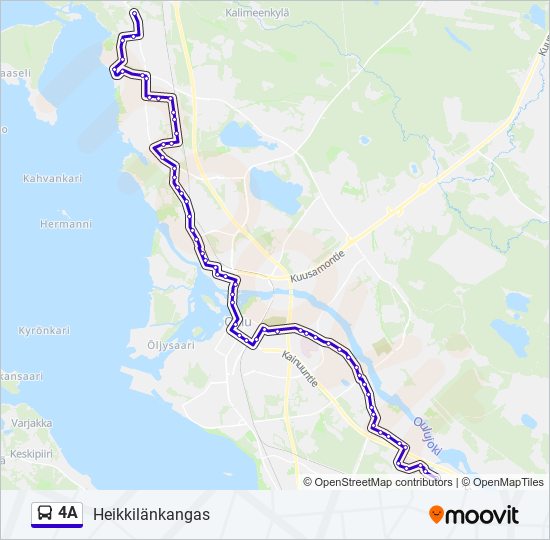 4A bus Line Map