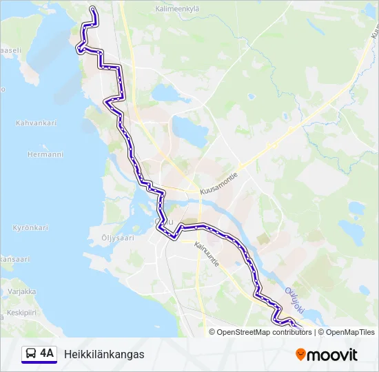 4A Bus Line Map