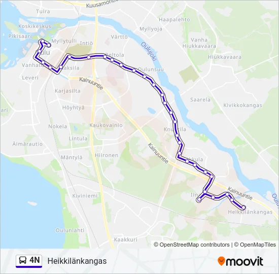 4N Bus Line Map