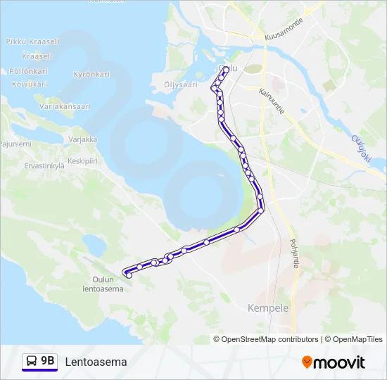 9B Bus Line Map