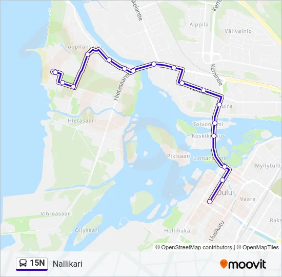 15N Bus Line Map