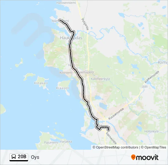 20B Bus Line Map