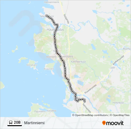20B Bus Line Map