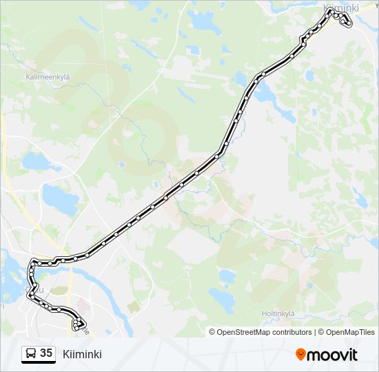 35 bus Line Map