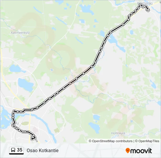 35 Bus Line Map