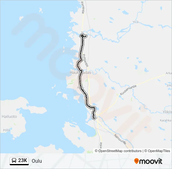 23K Bus Line Map