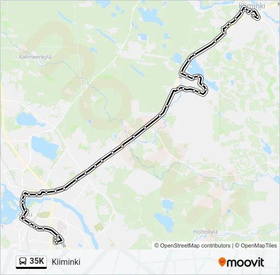 35K Bus Line Map