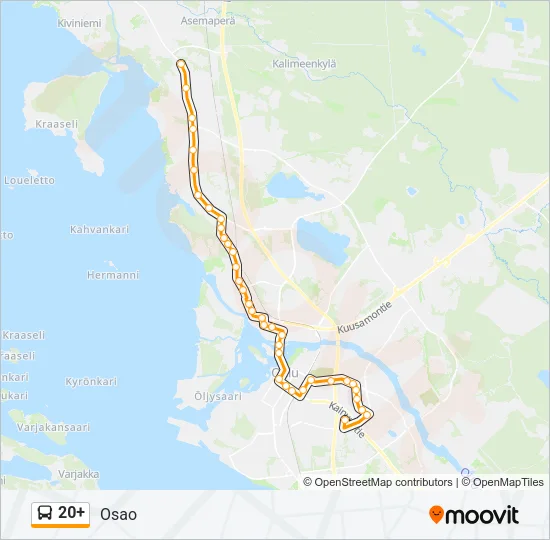 20+ bussi -linjakartta