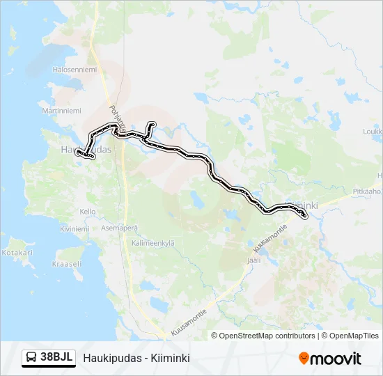 38BJL  Line Map