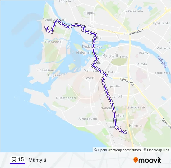 15 Bus Line Map