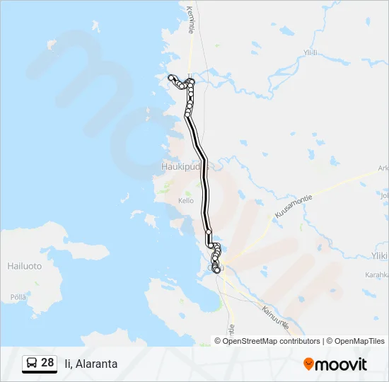28 Bus Line Map