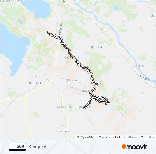 56K bus Line Map