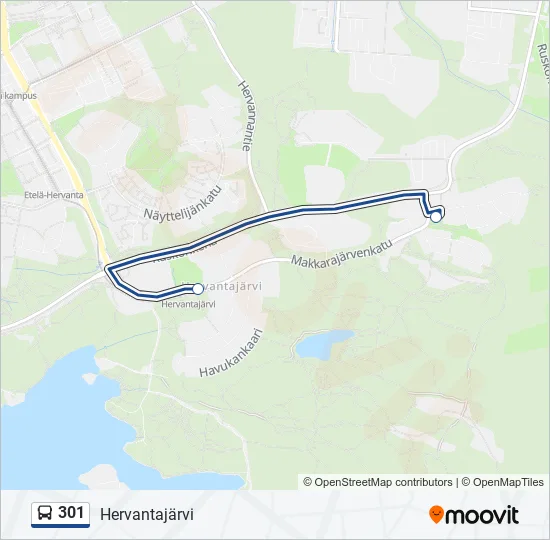 301 Bus Line Map