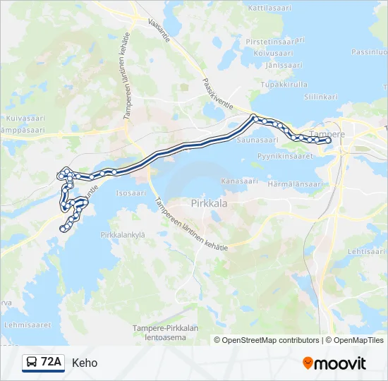 72A Bus Line Map