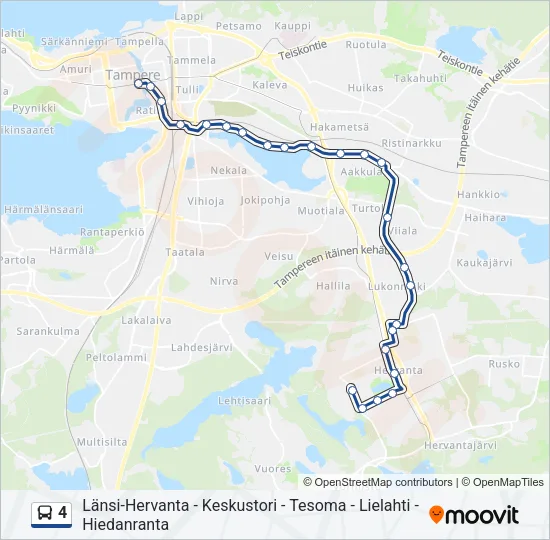 4 Bus Line Map