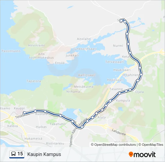 15 Bus Line Map