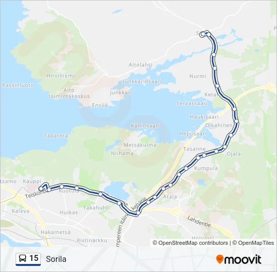 15 Bus Line Map