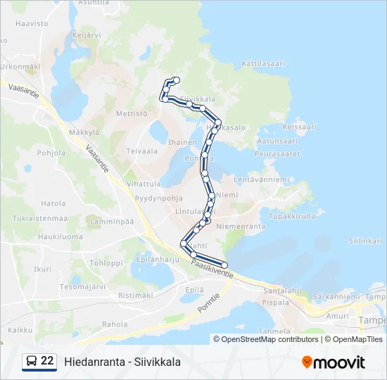 22 Bus Line Map