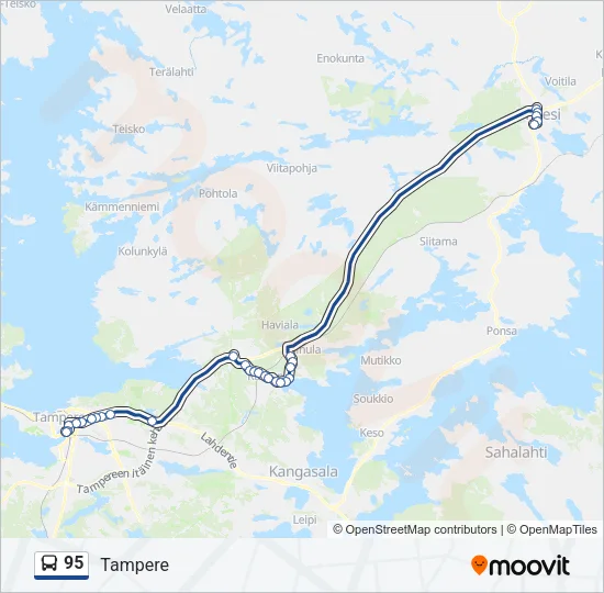 95 Bus Line Map