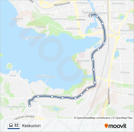 32 Bus Line Map