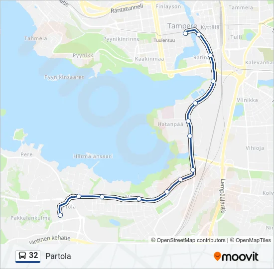 32 Bus Line Map