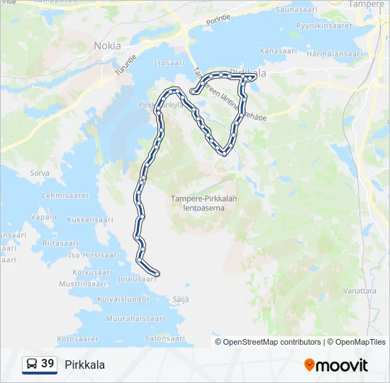 39 Bus Line Map